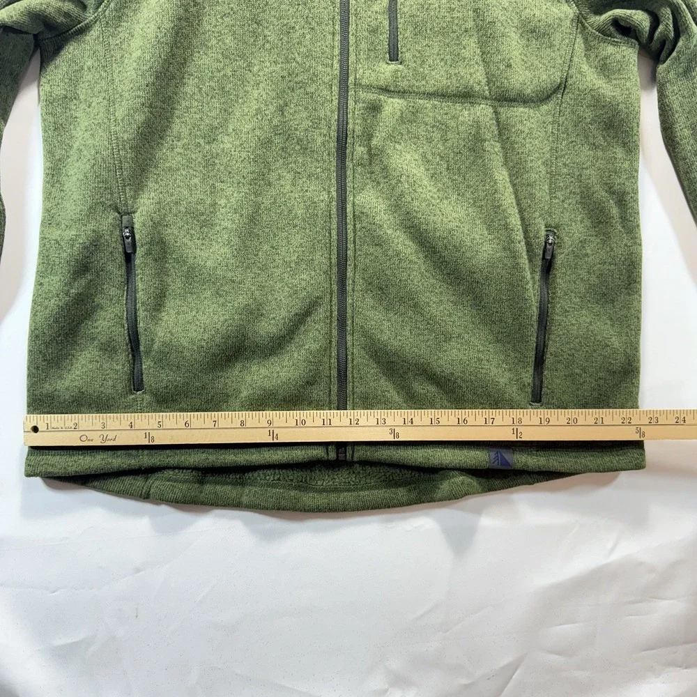 LL Bean Fleece Jacket Mens L Tall Green Fleece Zip Up Pocket Outerwear Outdoor - Picture 5 of 10